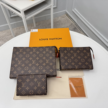 Load image into Gallery viewer, LOUIS TOILETRY MONOGRAM TRIO POUCH