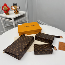 Load image into Gallery viewer, LOUIS TOILETRY MONOGRAM TRIO POUCH