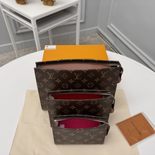 Load image into Gallery viewer, LOUIS TOILETRY MONOGRAM TRIO POUCH