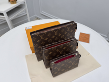 Load image into Gallery viewer, LOUIS TOILETRY MONOGRAM TRIO POUCH
