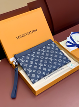 Load image into Gallery viewer, LOUIS MONOGRAM POUCH INK TO-GO (BLUE)
