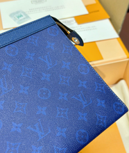 Load image into Gallery viewer, LOUIS MONOGRAM POUCH (COBALT)