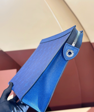 Load image into Gallery viewer, LOUIS MONOGRAM POUCH (COBALT)
