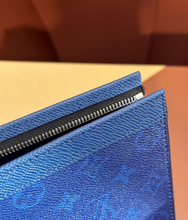 Load image into Gallery viewer, LOUIS MONOGRAM POUCH (COBALT)