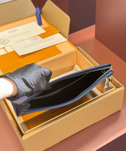 Load image into Gallery viewer, LOUIS MONOGRAM POUCH (COBALT)