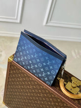 Load image into Gallery viewer, LOUIS MONOGRAM POUCH (SHADOW BLUE)
