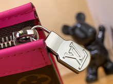 Load image into Gallery viewer, LOUIS MONOGRAM POUCH (BROWN AND PINK)