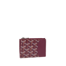 Load image into Gallery viewer, BOURBON ZIPPED CARD HOLDER (BURGUNDY)