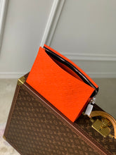 Load image into Gallery viewer, LOUIS EMBOSSED MONOGRAM POUCH (ORANGE)