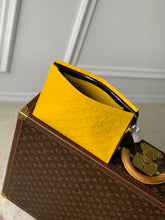 Load image into Gallery viewer, LOUIS EMBOSSED MONOGRAM POUCH (YELLOW)