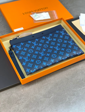 Load image into Gallery viewer, LOUIS MONOGRAM POUCH RIVER TO-GO (BLUE)