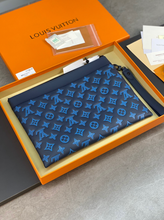 Load image into Gallery viewer, LOUIS MONOGRAM POUCH RIVER TO-GO (BLUE)