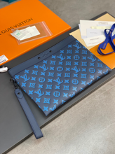 Load image into Gallery viewer, LOUIS MONOGRAM POUCH RIVER TO-GO (BLUE)