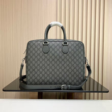 Load image into Gallery viewer, GG OPHIDA MEDIUM BRIEFCASE (GREY)