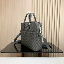 Load image into Gallery viewer, GG OPHIDA MEDIUM BRIEFCASE (GREY)