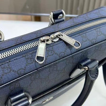 Load image into Gallery viewer, GG OPHIDA MEDIUM BRIEFCASE (NAVY BLUE)