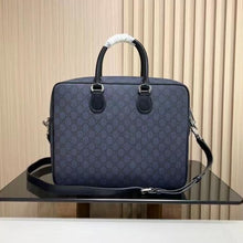 Load image into Gallery viewer, GG OPHIDA MEDIUM BRIEFCASE (NAVY BLUE)
