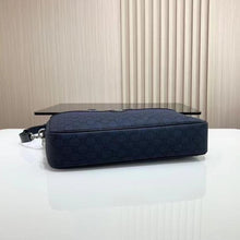 Load image into Gallery viewer, GG OPHIDA MEDIUM BRIEFCASE (NAVY BLUE)