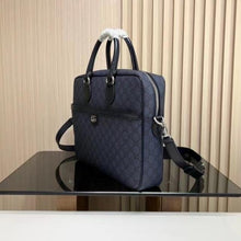 Load image into Gallery viewer, GG OPHIDA MEDIUM BRIEFCASE (NAVY BLUE)