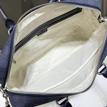 Load image into Gallery viewer, GG OPHIDA MEDIUM BRIEFCASE (NAVY BLUE)