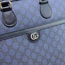 Load image into Gallery viewer, GG OPHIDA MEDIUM BRIEFCASE (NAVY BLUE)