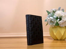 Load image into Gallery viewer, LOUIS CLASSIC LEATHER CHECKED PASSPORT HOLDER (BLACK)