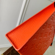 Load image into Gallery viewer, LOUIS EMBOSSED MONOGRAM POUCH (ORANGE)
