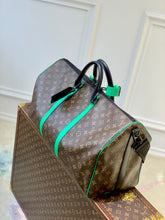 Load image into Gallery viewer, LOUIS X VIRGIL KEEPALL BANDOULIERE MONOGRAM MACASSAR 50 (GREEN)
