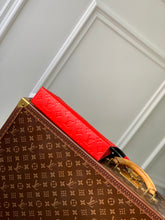 Load image into Gallery viewer, LOUIS EMBOSSED MONOGRAM POUCH (RED)