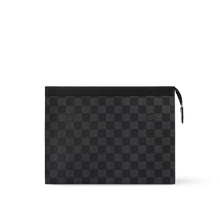 Load image into Gallery viewer, LOUIS CHECKERED POUCH (BLACK)