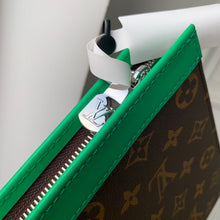 Load image into Gallery viewer, LOUIS MONOGRAM POUCH (BROWN AND GREEN)