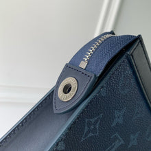 Load image into Gallery viewer, LOUIS MONOGRAM POUCH (SHADOW BLUE)