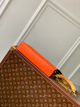 Load image into Gallery viewer, LOUIS EMBOSSED MONOGRAM POUCH (ORANGE)