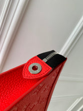 Load image into Gallery viewer, LOUIS EMBOSSED MONOGRAM POUCH (RED)