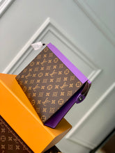 Load image into Gallery viewer, LOUIS MONOGRAM POUCH (BROWN AND PURPLE)