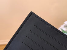 Load image into Gallery viewer, LOUIS CLASSIC LEATHER CHECKED PASSPORT HOLDER (BLACK)