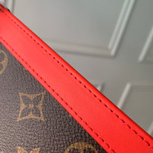 Load image into Gallery viewer, LOUIS MONOGRAM POUCH (BROWN AND RED)