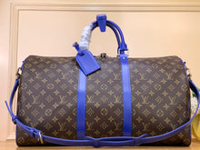 Load image into Gallery viewer, LOUIS KEEPALL BANDOULIERE MACASSAR 50 (BLUE)