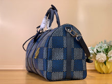 Load image into Gallery viewer, LOUIS KEEPALL BANDOULIERE 50 (CHECKERED BLUE)