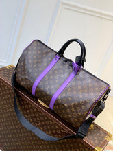 Load image into Gallery viewer, LOUIS X VIRGIL KEEPALL BANDOULIERE MONOGRAM MACASSAR 50 (PURPLE)