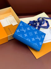 Load image into Gallery viewer, LOUIS MONOGRAM PASSPORT HOLDER (BLUE)