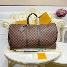 Load image into Gallery viewer, LOUIS KEEPALL BANDOULIERE 55 (CHECKERED BROWN)
