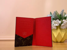 Load image into Gallery viewer, LOUIS MONOGRAM PASSPORT HOLDER LEATHER (RED)