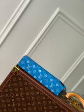 Load image into Gallery viewer, LOUIS MONOGRAM POUCH (BLUE)