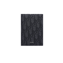 Load image into Gallery viewer, CHRISTIAN OBLIQUE JACQUARD PASSPORT COVER (BLACK)