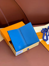 Load image into Gallery viewer, LOUIS MONOGRAM PASSPORT HOLDER (BLUE)
