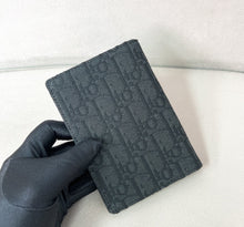 Load image into Gallery viewer, CHRISTIAN OBLIQUE JACQUARD PASSPORT COVER (BLACK)