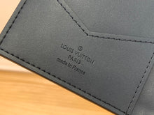 Load image into Gallery viewer, LOUIS CLASSIC LEATHER CHECKED PASSPORT HOLDER (BLACK)