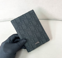Load image into Gallery viewer, CHRISTIAN OBLIQUE JACQUARD PASSPORT COVER (BLACK)