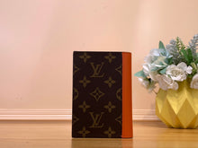 Load image into Gallery viewer, LOUIS MONOGRAM PASSPORT HOLDER LEATHER (ORANGE)